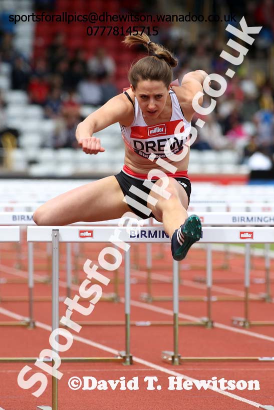 Womens 100 metres hurdles, British Championships, Birmingham. Photo: David T. Hewitson/Sports for All Pics